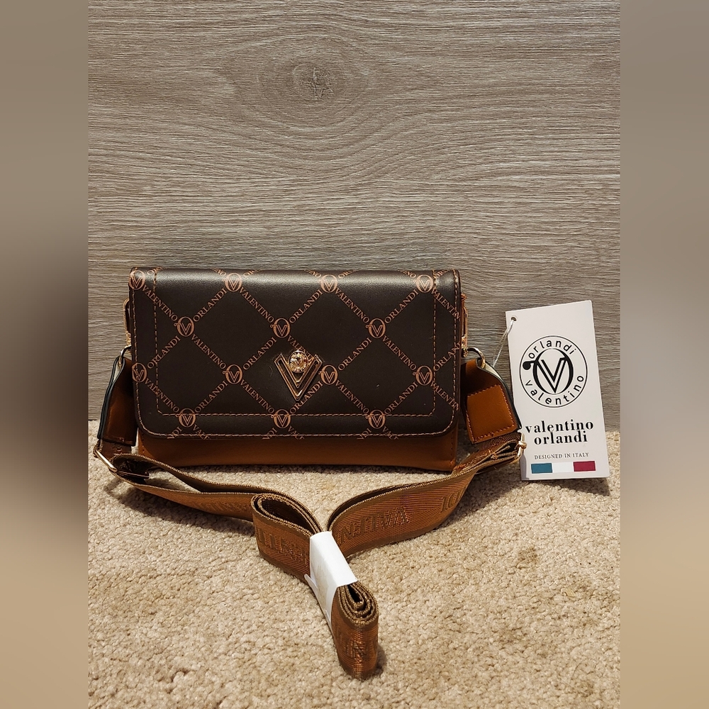 Valentino Orlandi Brown Crossbody Bag